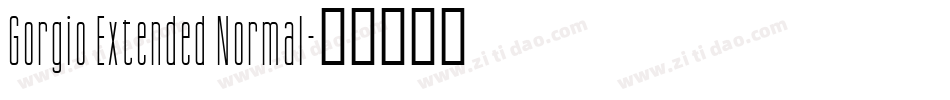 Gorgio Extended Normal字体转换